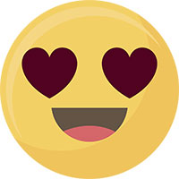 Printable Prop Heart Eye Emoji