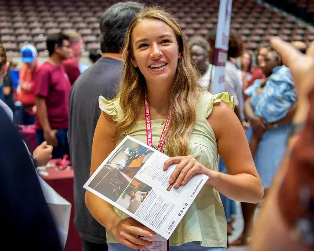 woman at orientation