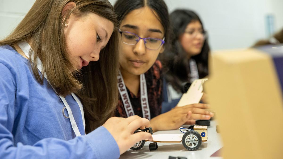 Students create a motorized car during one of SIU’s numerous summer camps.
