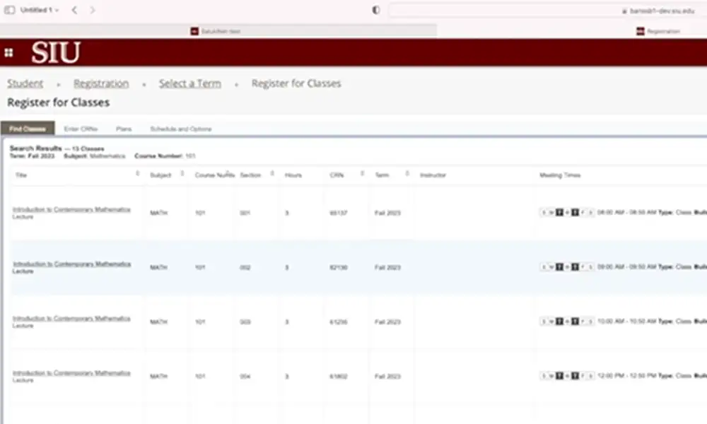 screenshot from registration tutorial video