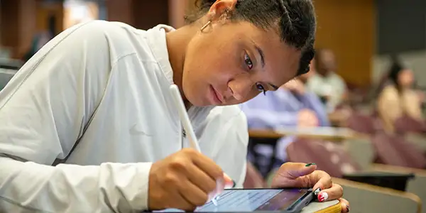 computer science student in class