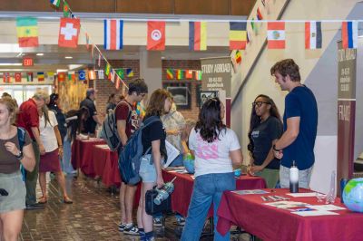 crowd photo at annual study abroad fair